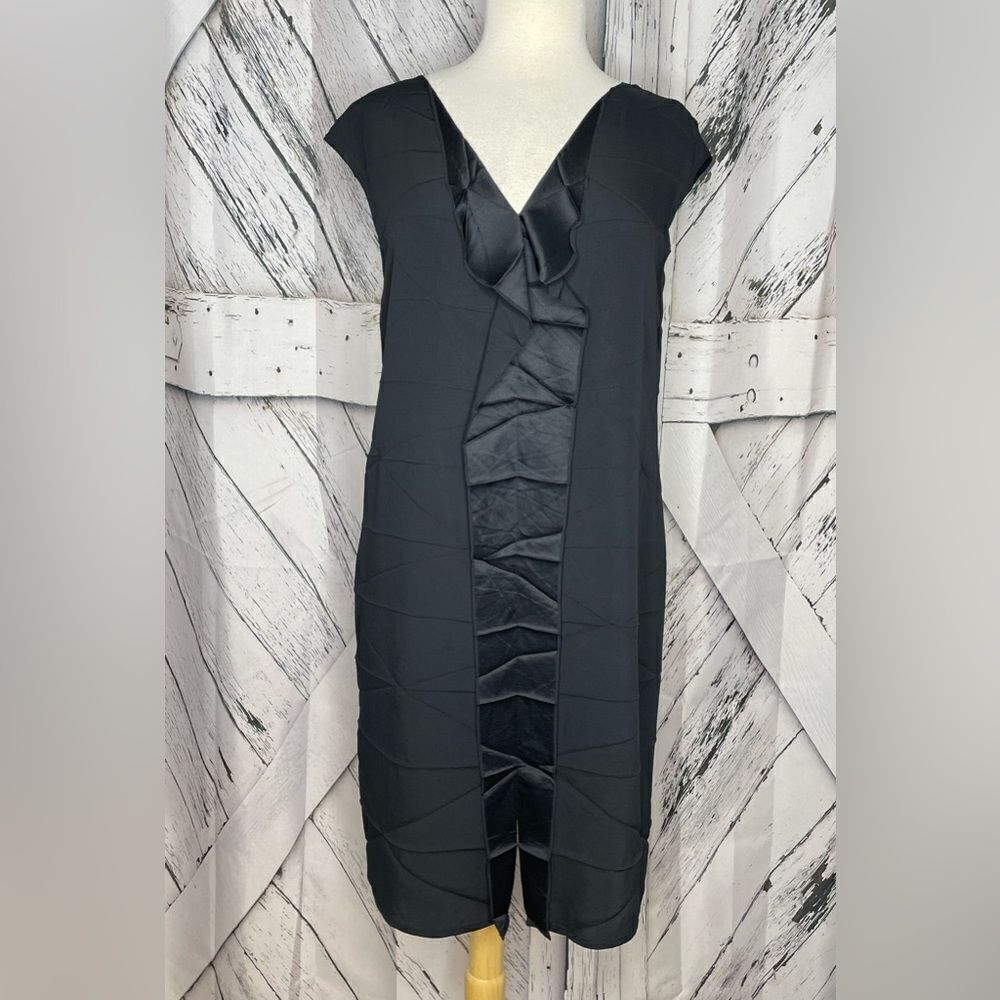 Babette Crinkle Oragami Pleated Modernist Dress M